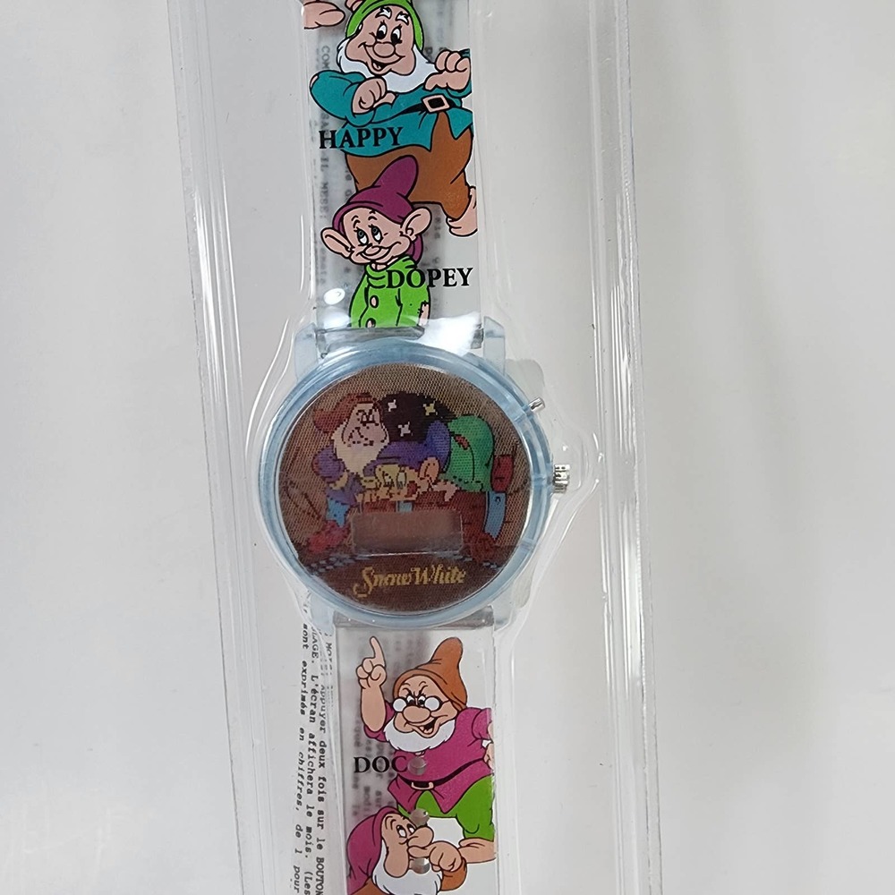 SEALED Vintage Snow White & Seven Dwarfs Digital Watch